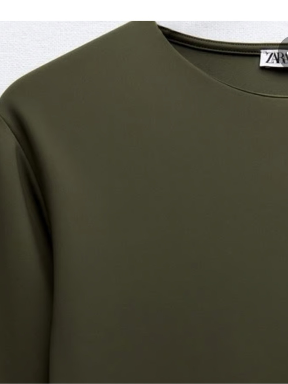 Zara Long Sleeve Olive Bodycon Maxi Dress, Small - Picture 6 of 10